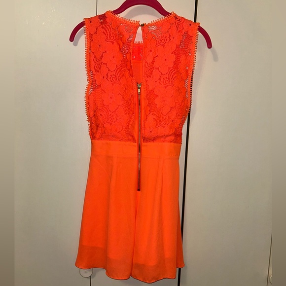 🧡🩷Gianni Bini Neon Mixed Media Romper🩷🧡 - Picture 3 of 10